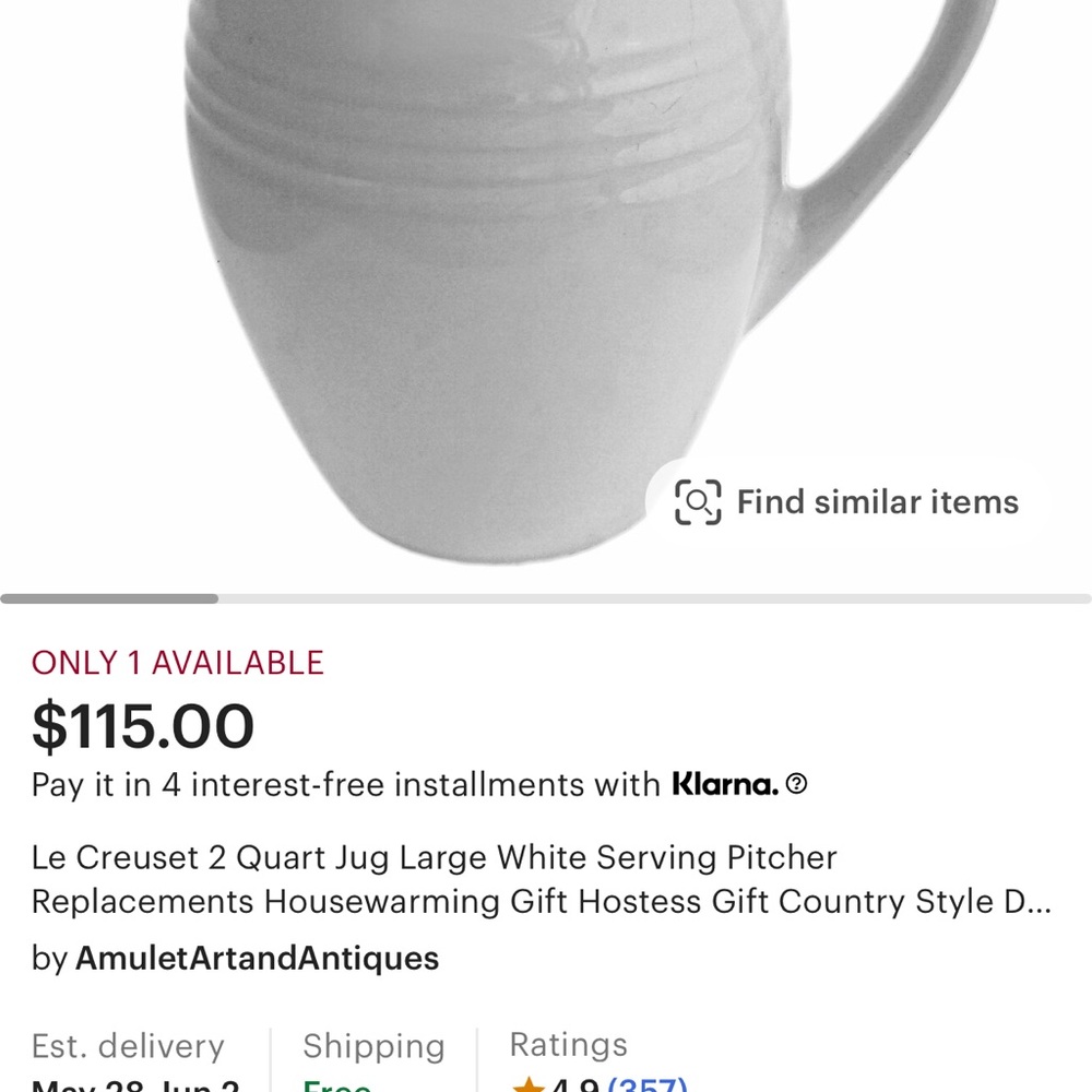 Le Creuset White Ceramic Art Piece
